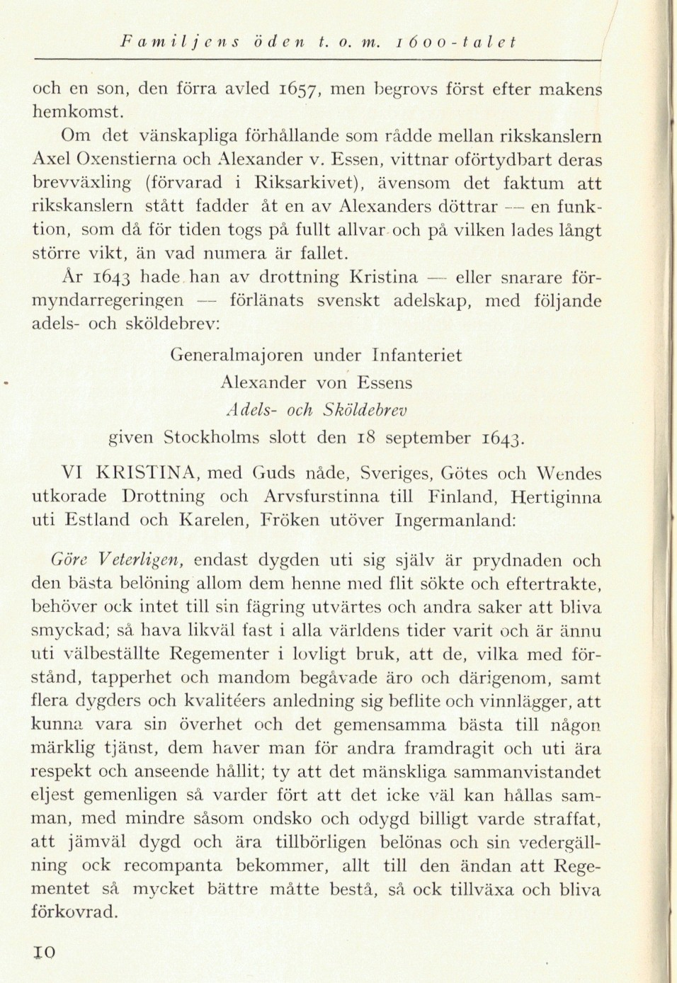 Skannad sida 10 ur Familjens öden t.o.m. 1600-talet