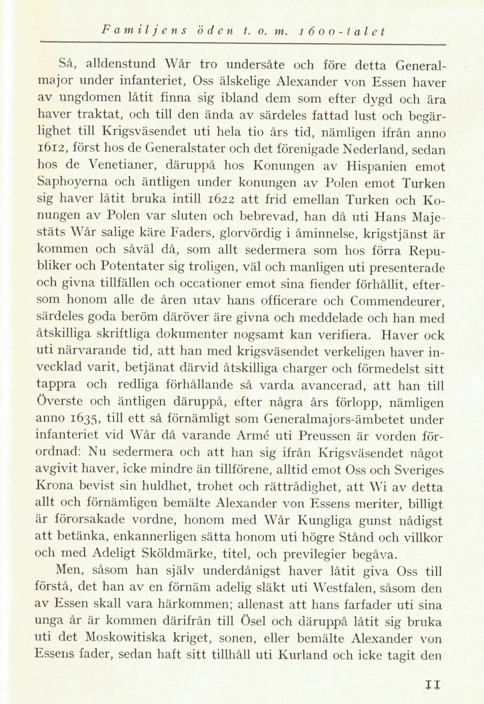 Skannad sida 11 ur Familjens öden t.o.m. 1600-talet