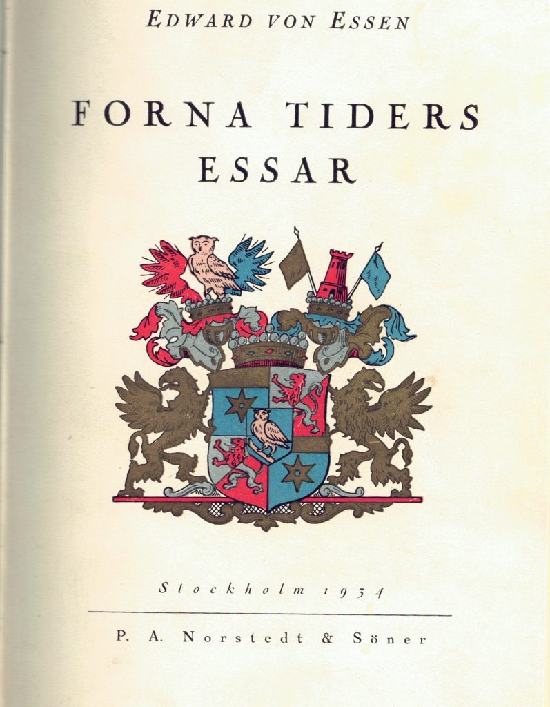 Omslaget till Forna tiders Essar av Edward von Essen, 1934