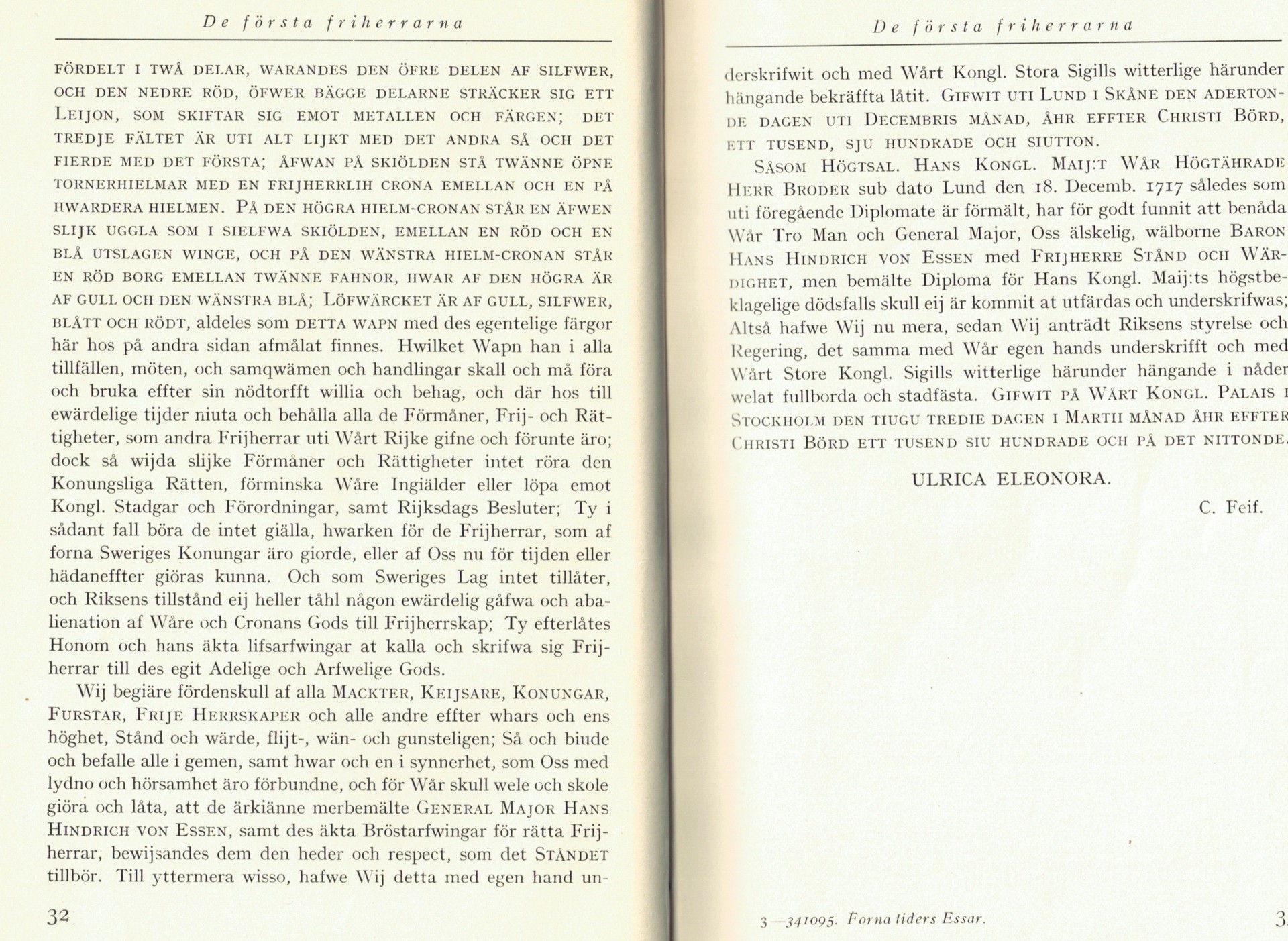 Friherrebrevet för ätten von Essen, sidor 32-33