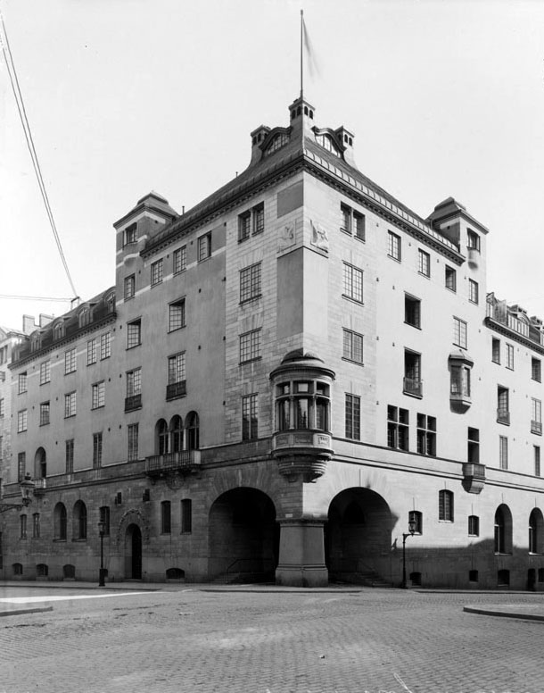 Entrén till Grand Hôtel Royal i Stockholm år 1909